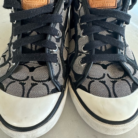Coach runners - black and white canvas, great used condition - Picture 2 of 10